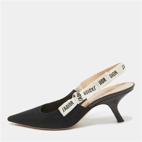 dior black slingback shoes|dior slingback technical fabric.